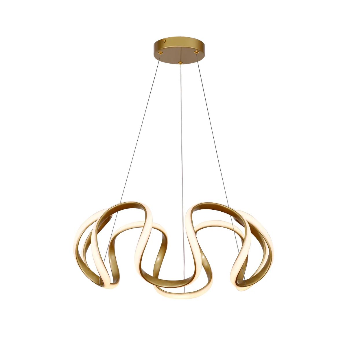 Lustre Curvas Dourado 110V/220V Modelo A008-450