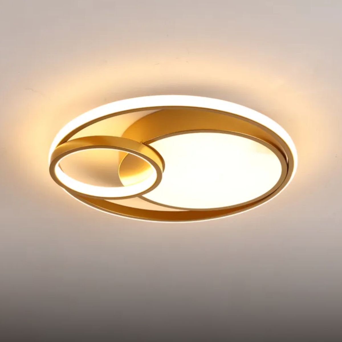 Luminária Eclipse Dourada 60w 110V/220V Modelo A010