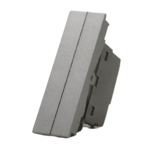 Interruptor Duplo Linha MelodyPro Preto e Cinza