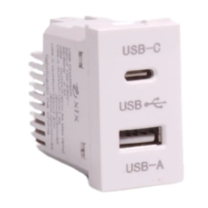 Módulo USB Linha InnovaPro Branco e Preto