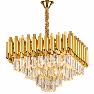 Lustre 1432 Branco Dourado Preto
